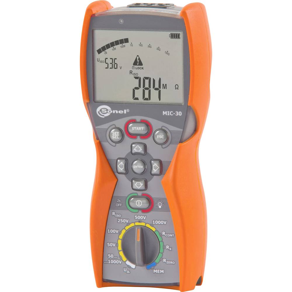 Sonel MIC-30 Misuratore di isolamento Calibrato (ISO) 50 V, 100 V, 250 V, 500 V, 1000 V 100 GΩ