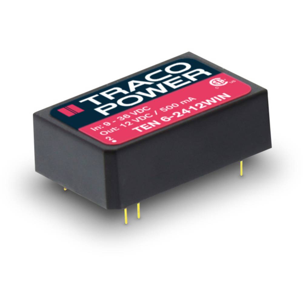 TracoPower TEN 6-2415WIN Convertitore DC/DC da circuito stampato 24 V/DC 24 V/DC 250 mA 6 W Num. uscite: 1 x Contenuto 1 pz.
