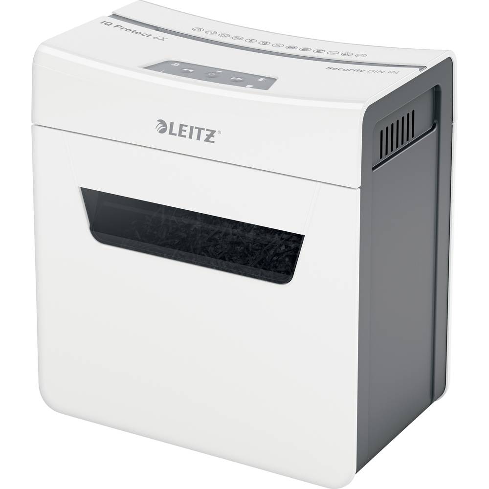 Leitz IQ 6X Protect Premium P4 Distruggi documenti 6 Foglio Taglio a frammenti 4 x 40 mm P-4 10 l Distrugge anche Punti metallici, Graffette