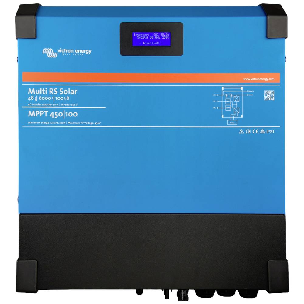 Victron Energy Inverter Wechselrichter / Hybrid Ladegerät Victron Multi RS Solar 48/6000/100-450/100 5300 W 120 V - 230 V regolatore di carica integra