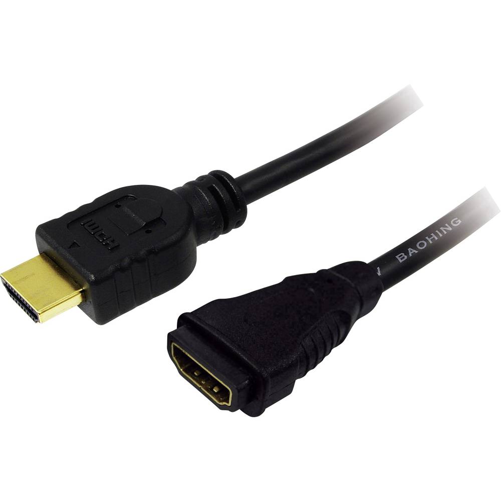 LogiLink HDMI Prolunga Spina HDMI-A, Presa HDMI-A 2.00 m Nero CH0056 UHD 4K; Cavo HDMI