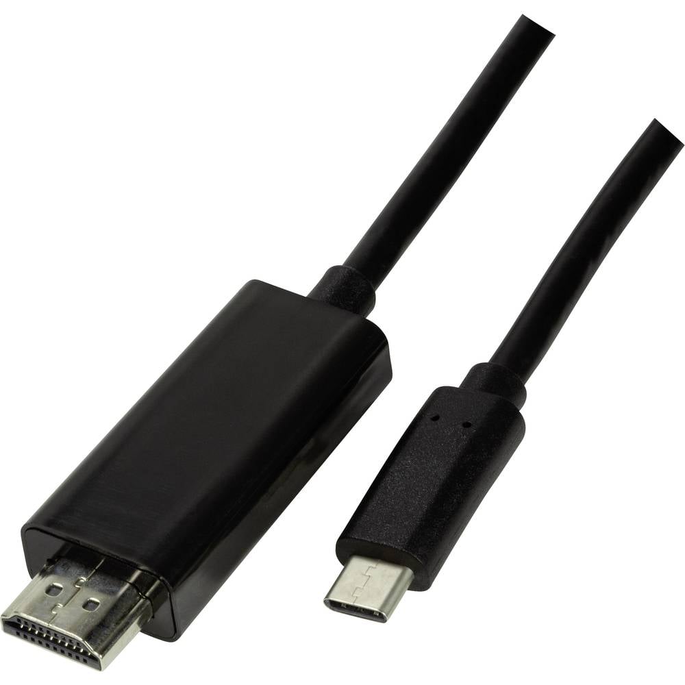 LogiLink USB-C® / HDMI Cavo adattatore Spina USB-C®, Spina HDMI-A 3.00 m Nero UA0330 Cavo USB-C®