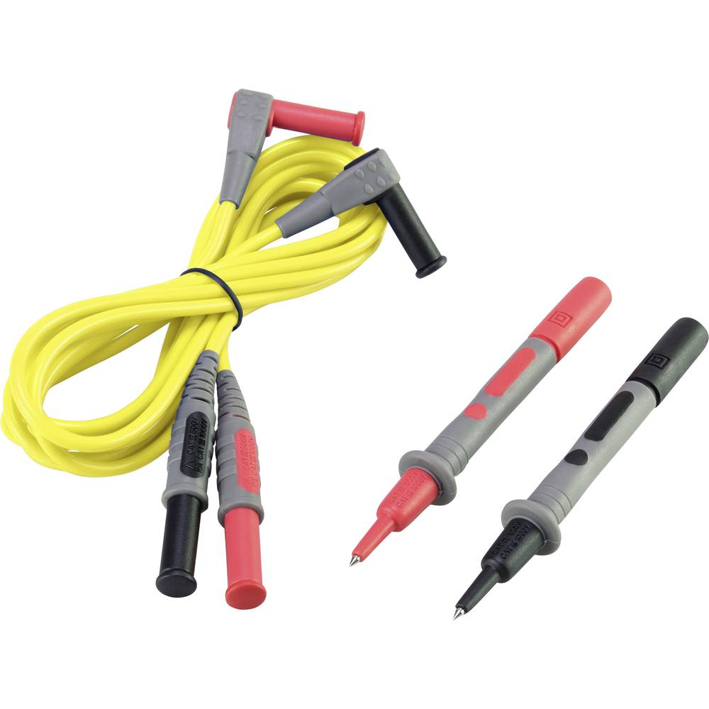 VOLTCRAFT MSL-504 Cavo di misura Spina 4 mm Sonda 1.20 m Giallo 1 pz.