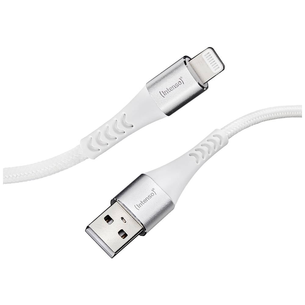 Intenso Cavo USB USB 2.0 Spina USB-A, Connettore Apple Lightning 1.50 m Bianco Rivestimento polimerico 7902102