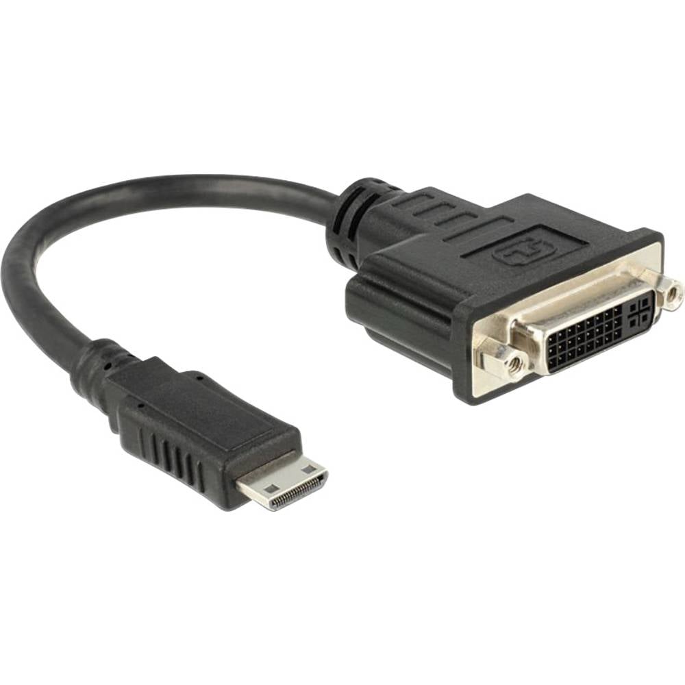 Delock 65564 HDMI / DVI Adattatore [1x Spina HDMI Mini C - 1x Presa DVI 24+5 poli] Nero 20.00 cm
