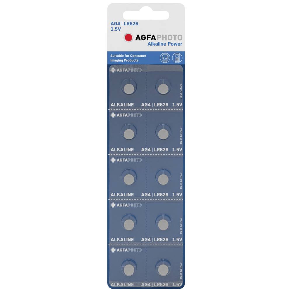 AgfaPhoto Batteria a bottone LR 66 1.5 V 10 pz. Alcalina/manganese AG4