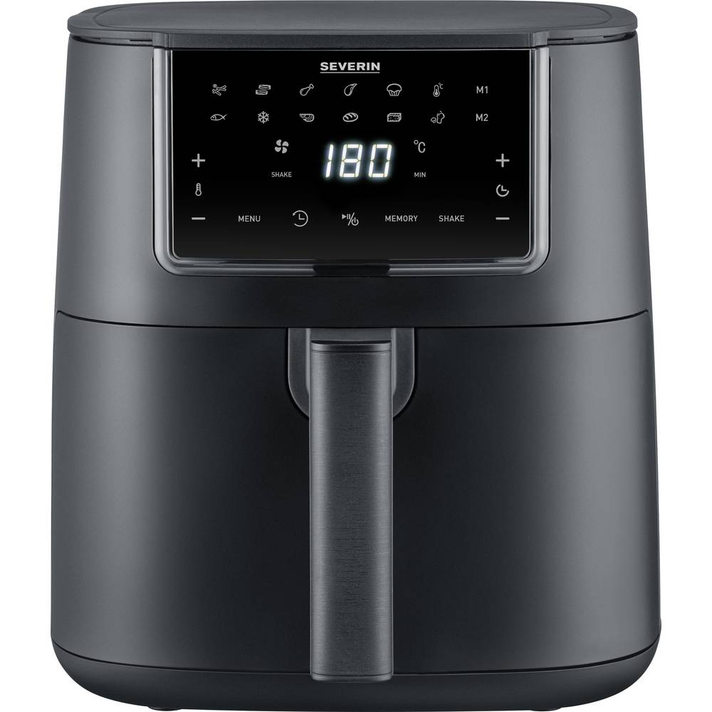 Severin FR 2462 Friggitrice ad aria calda 7 l 1700 W con display , Rivestimento antiaderente Nero