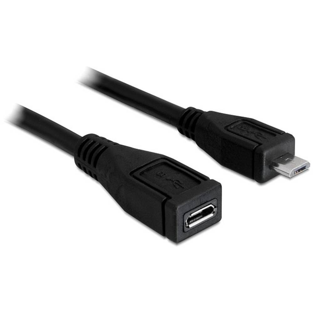 Delock Cavo USB USB 2.0 Spina USB-Micro-B, Presa USB-Micro-B 1.00 m Nero 83248