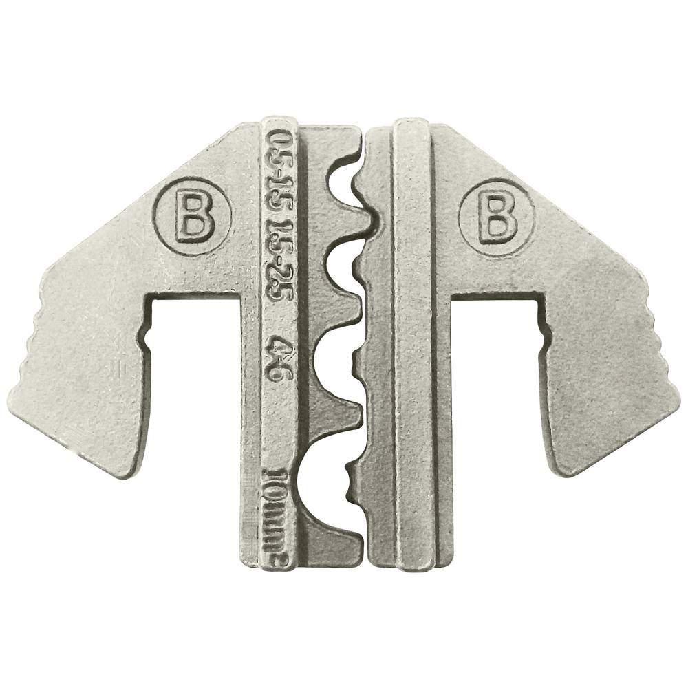 TOOLCRAFT PLE-0B Matrici di crimpaggio Capocorda non isolato Range di compressione: 1.5 fino a 10 mm² Adatto per marchio (Pinze): TOOLCRAFT PZ-500