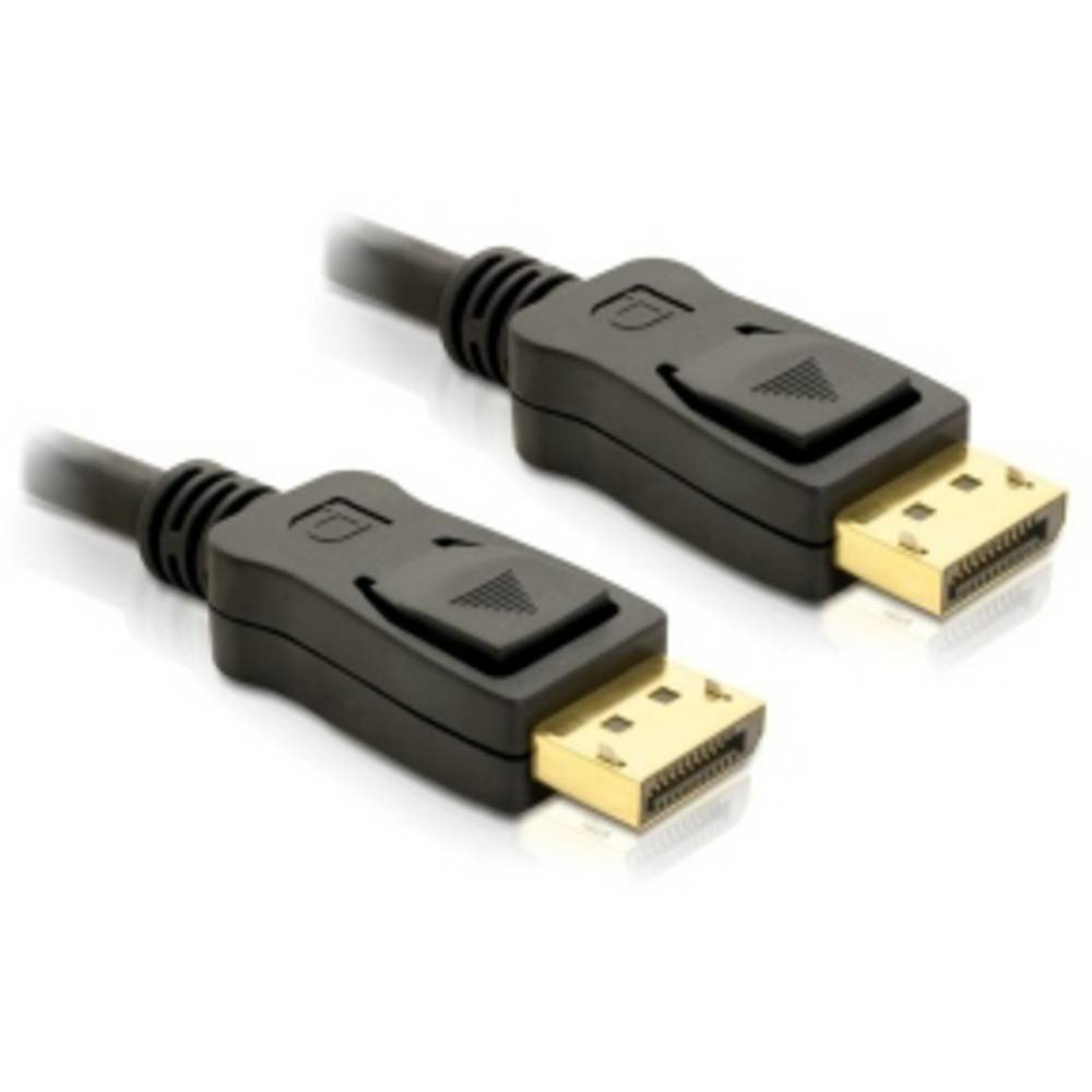 Delock DisplayPort Cavo Spina DisplayPort 2 m Nero 82585 UHD 4K;, intrecciato, contatti connettore dorati, tripla schermatura Cavo Displayport