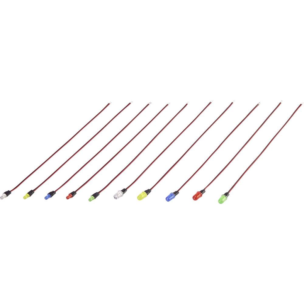 TRU COMPONENTS TC-6649284 Assortimento LED Giallo, Blu, Rosso, Verde, Bianco Rotondo 3 mm, 5 mm