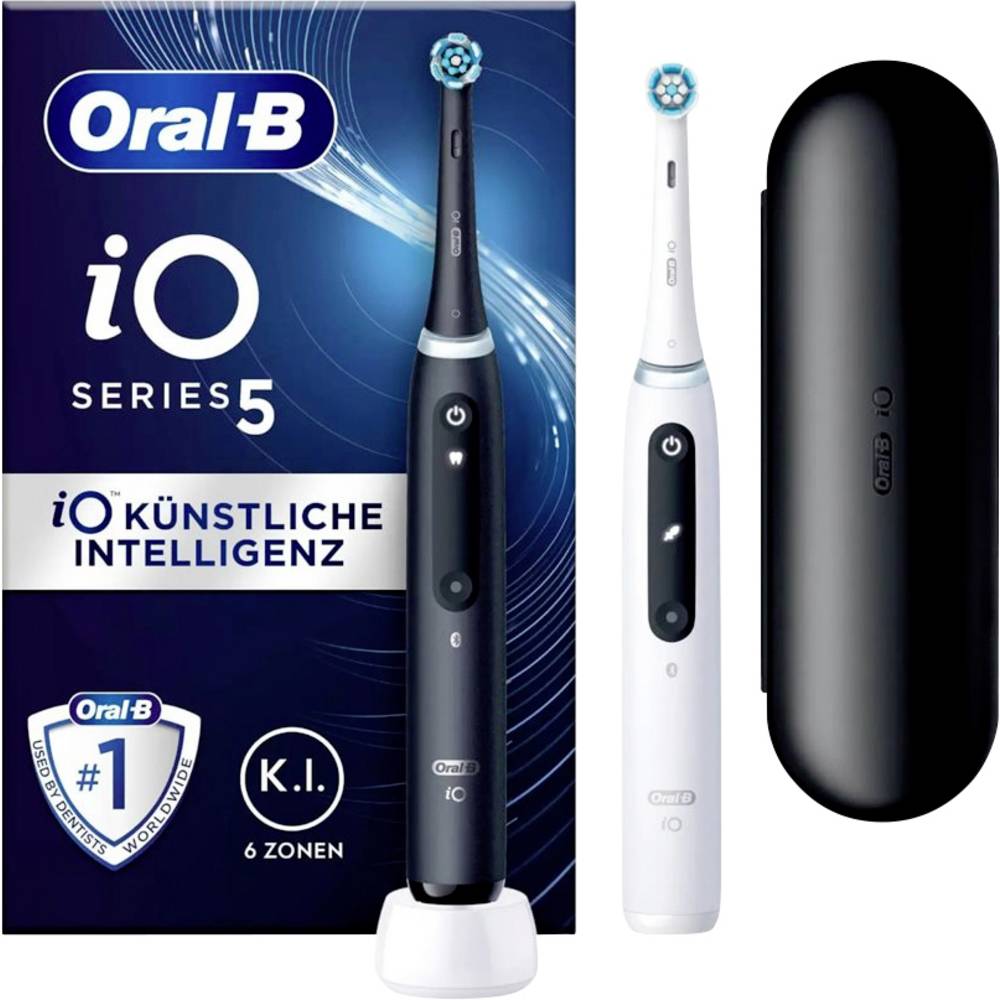 Oral-B iO Series 5 Duo 415121 Spazzolino da denti elettrico Nero, Bianco