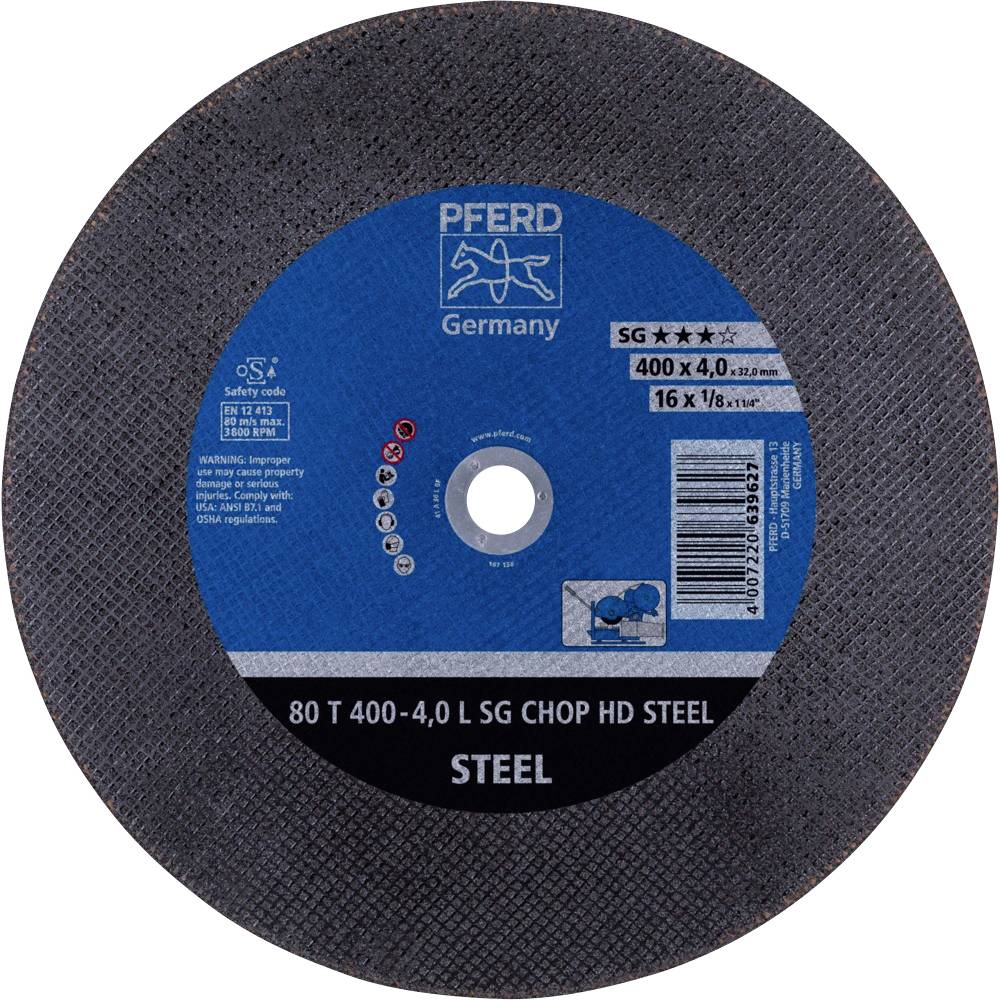 PFERD TOOLS 80 T 400-4,0 L SG CHOP HD STEEL/32,0 66324081 Disco di taglio dritto 400 mm 10 pz. Acciaio temprato, Acciaio