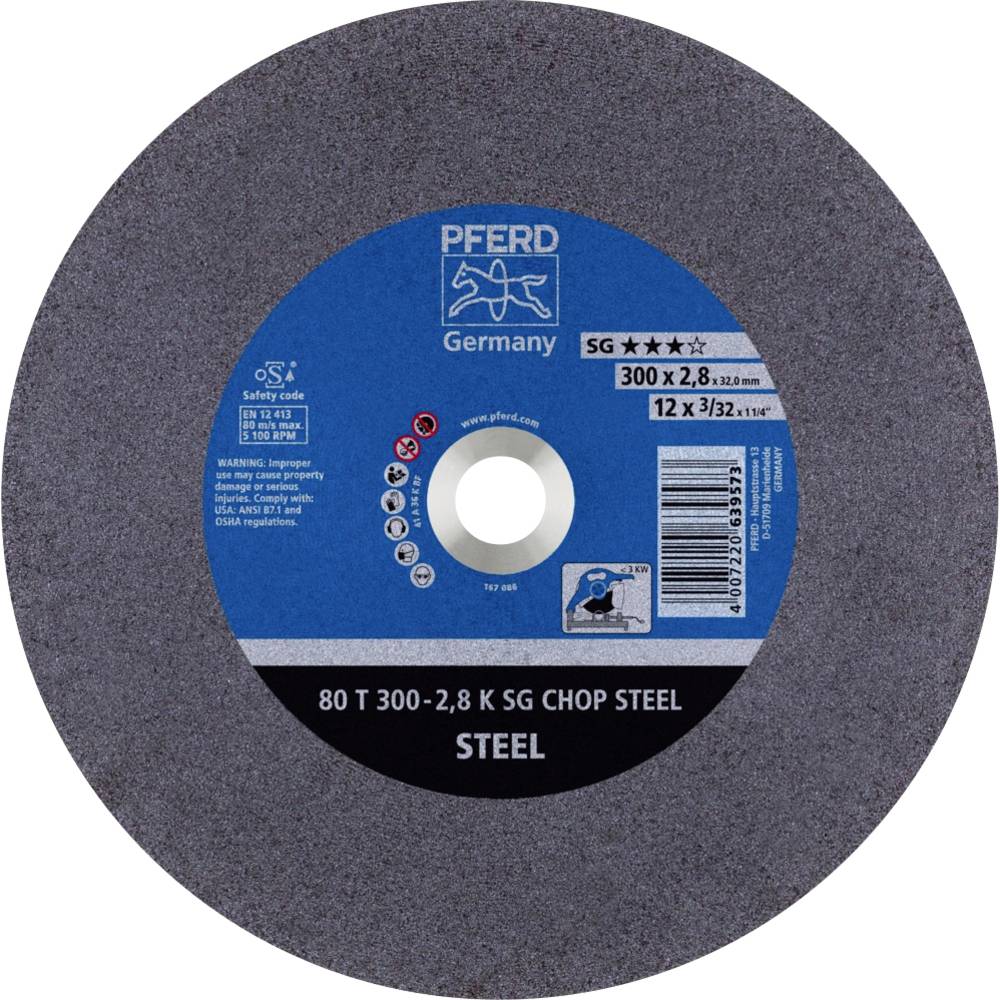 PFERD TOOLS 80 T 300-2,8 K SG CHOP STEEL/32,0 66323071 Disco di taglio dritto 300 mm 20 pz. Acciaio temprato, Acciaio