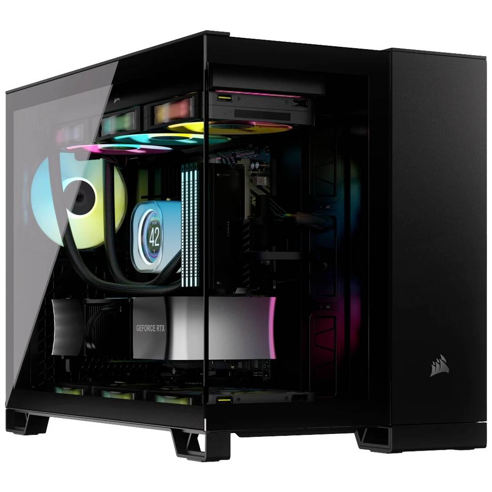 Corsair 2500X Midi-Tower PC Case Nero finestra laterale
