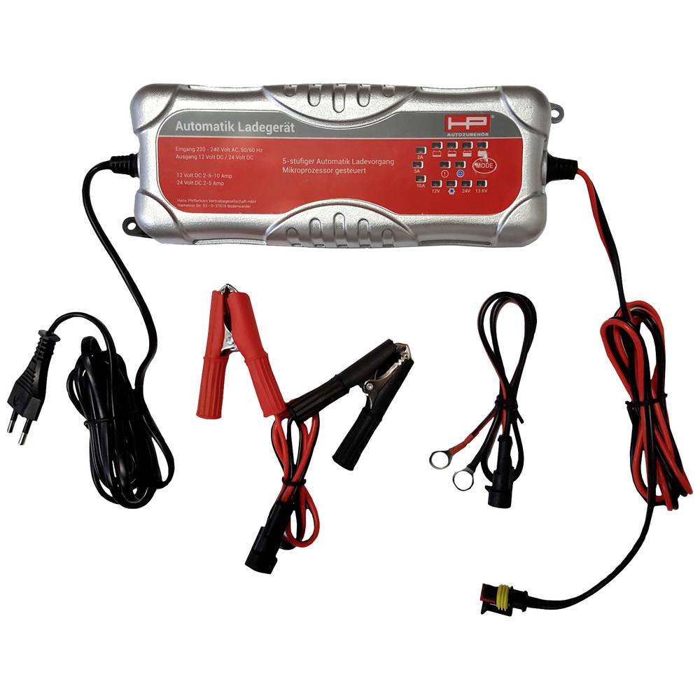 HP Autozubehör HP Automatik Ladegerät 20514 Caricatore automatico, Caricatore 12 V, 24 V 5 A, 10 A 5 A