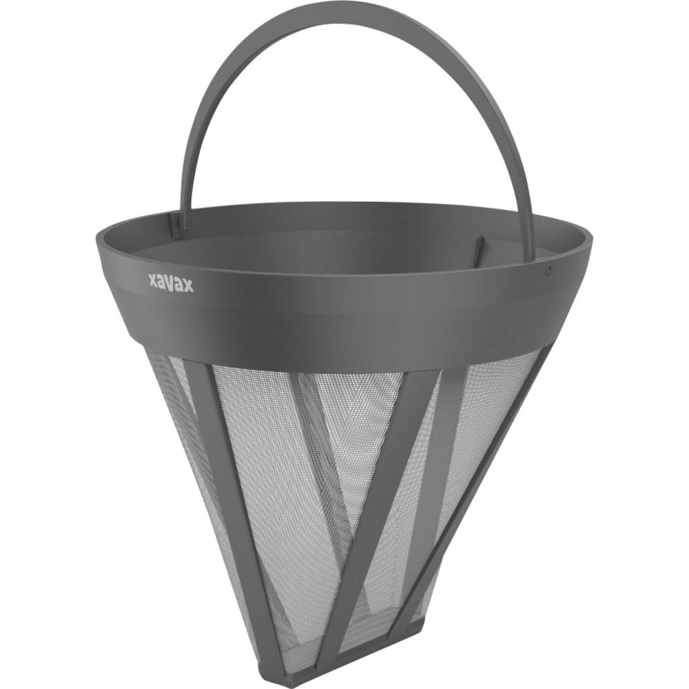 Xavax Dauerfilter für Kaffeemaschine, Kaffeefilter-Ersatz für Größe 4, Schwarz 00111263 Filtro caffè