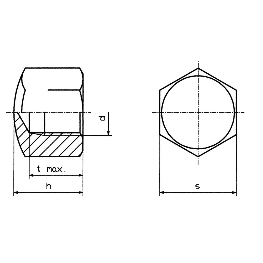 TOOLCRAFT M4 D917-STAHL:A2K 194783 Dado esagonale cieco M4 Acciaio zincato 10 pz.