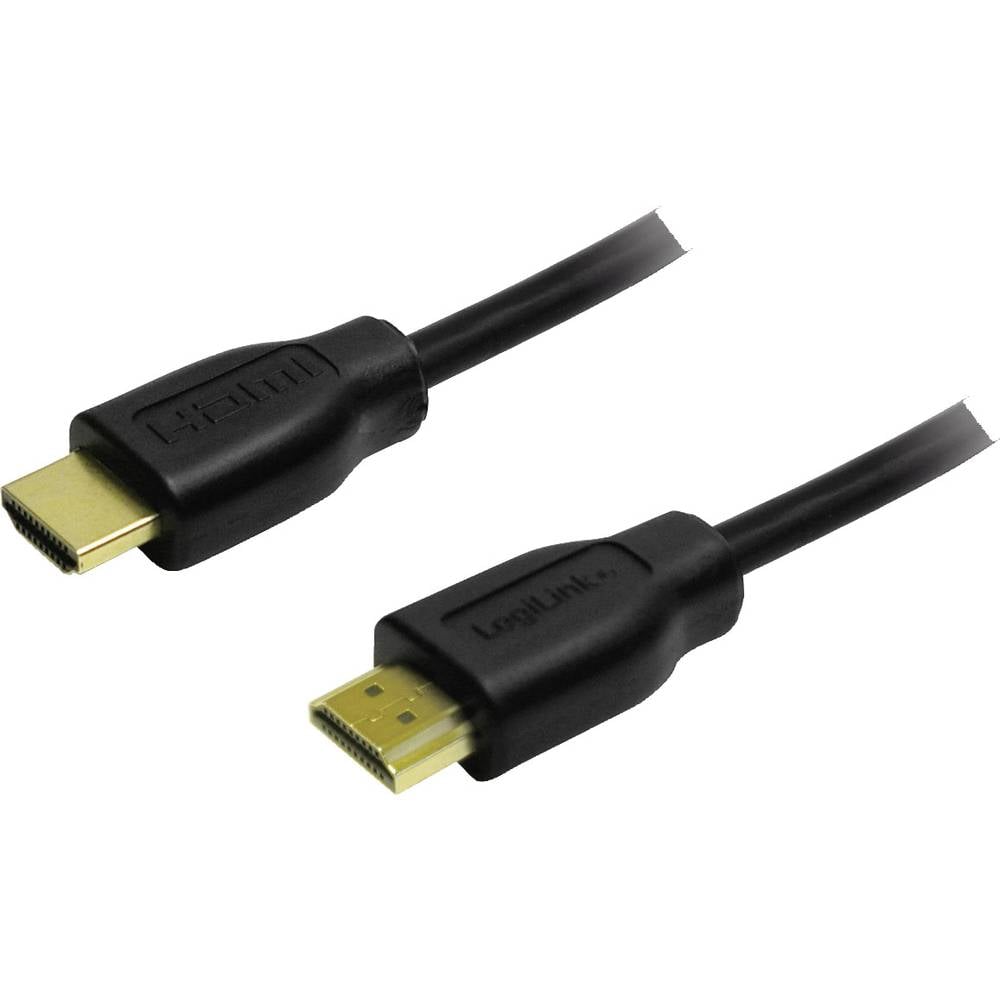 LogiLink HDMI Cavo Spina HDMI-A, Spina HDMI-A 0.20 m Nero CH0076 UHD 4K; Cavo HDMI
