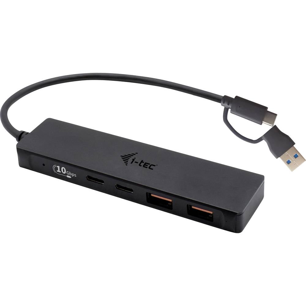 i-tec I-TEC USB-C Metal HUB 2xUSB 3.0 2xUSB-C Hub combinato USB Nero