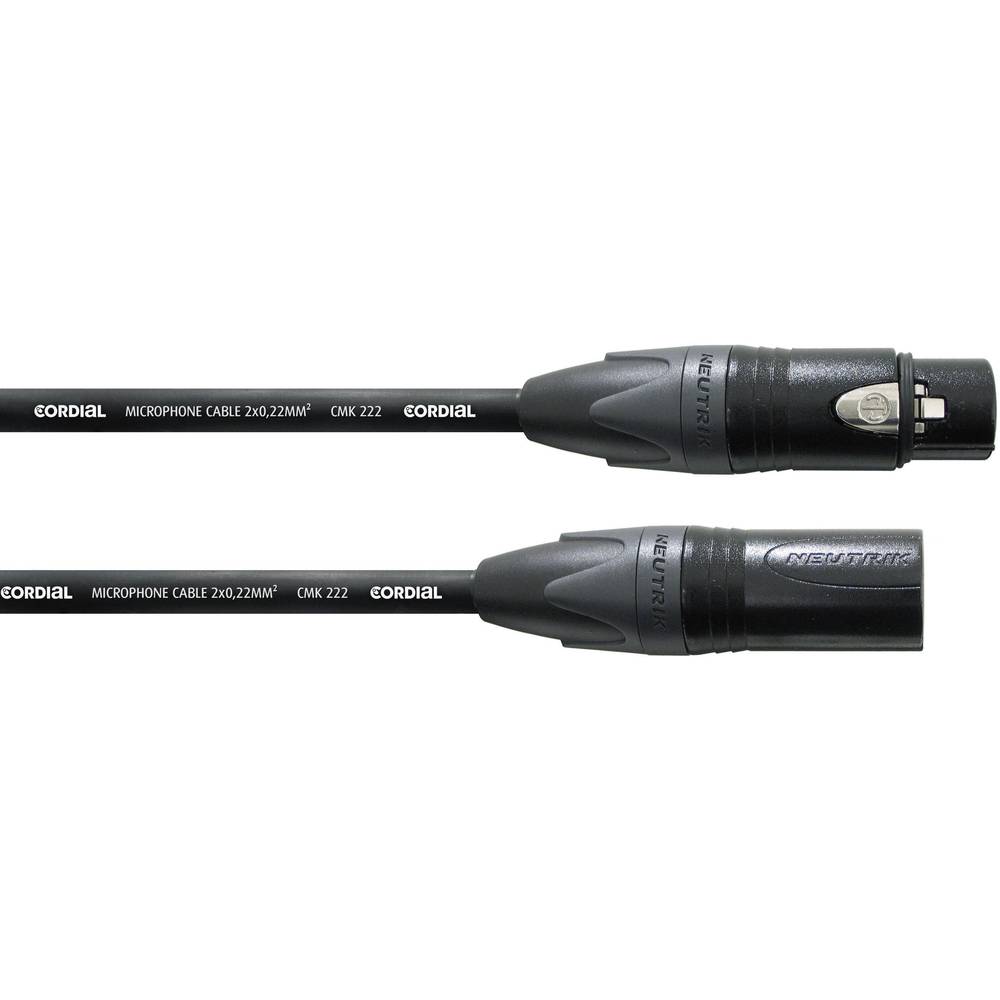 XLR Cavo di collegamento Cordial CPM 7,5 FM [1x Presa XLR - 1x Spina XLR] 7.50 m Nero