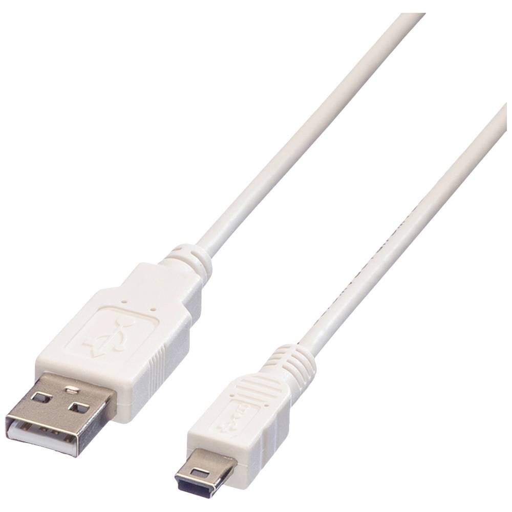 VALUE Cavo USB 2.0, tipo A - mini a 5 pin, bianco, 0,8 m