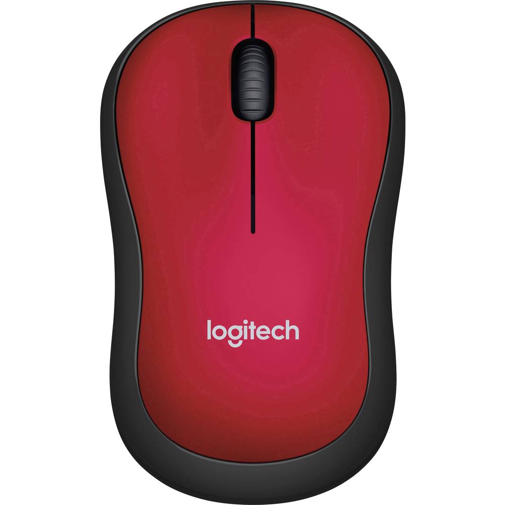 Logitech M185 Mouse Senza fili (radio) Ottico Rosso 3 Tasti 1000 dpi