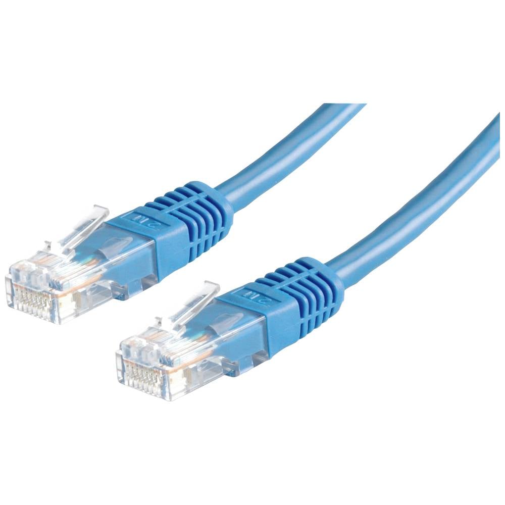 Value 21.99.1534 RJ45 Cavo di rete, cavo patch CAT 6 U/UTP 1.00 m Blu non schermato 1 pz.
