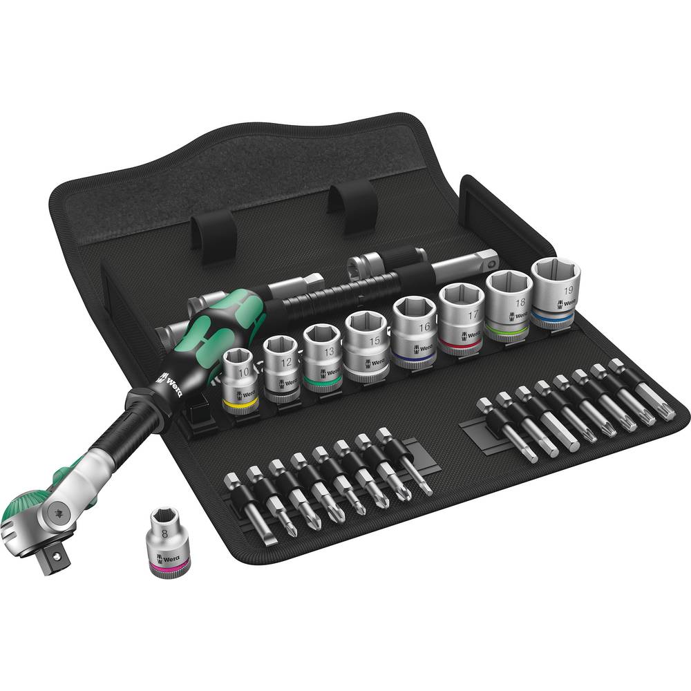 Wera 8100 SB 6 Zyklop Speed Kit di chiavi a bussola metrico 3/8 (10 mm) 29 parti 05004046001