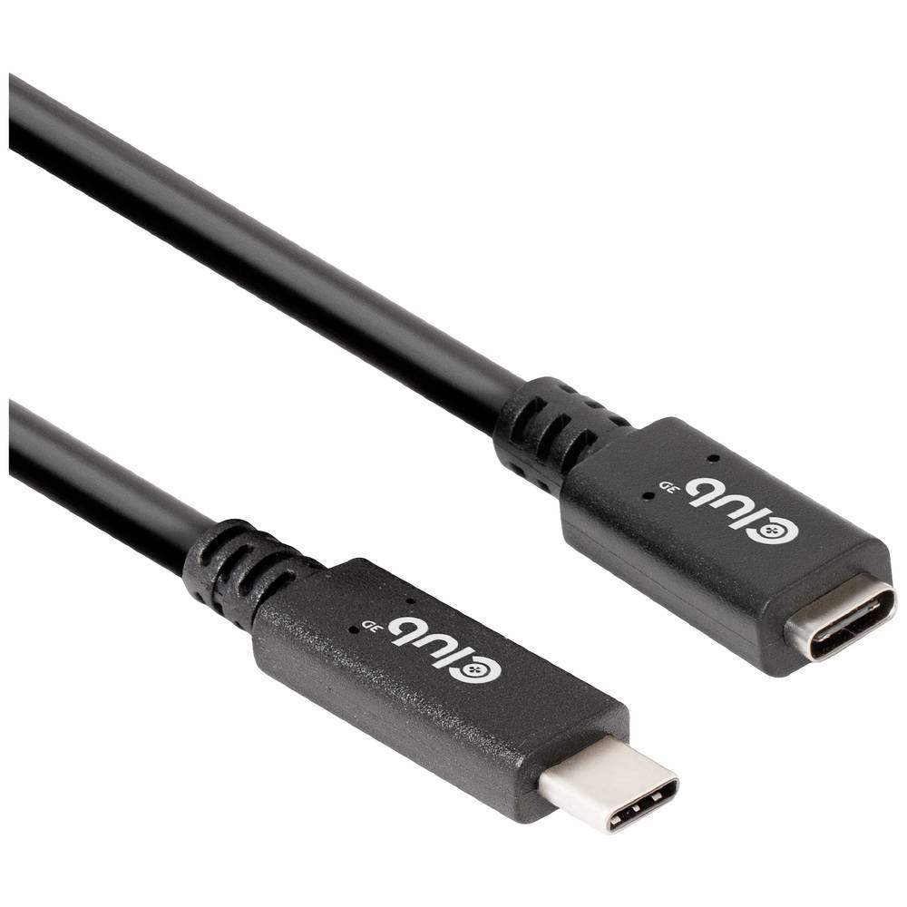 club3D Cavo USB-C USB 3.2 Gen1 (USB 3.0) Spina USB-C®, Presa USB-C® 2.00 m Nero CAC-1529