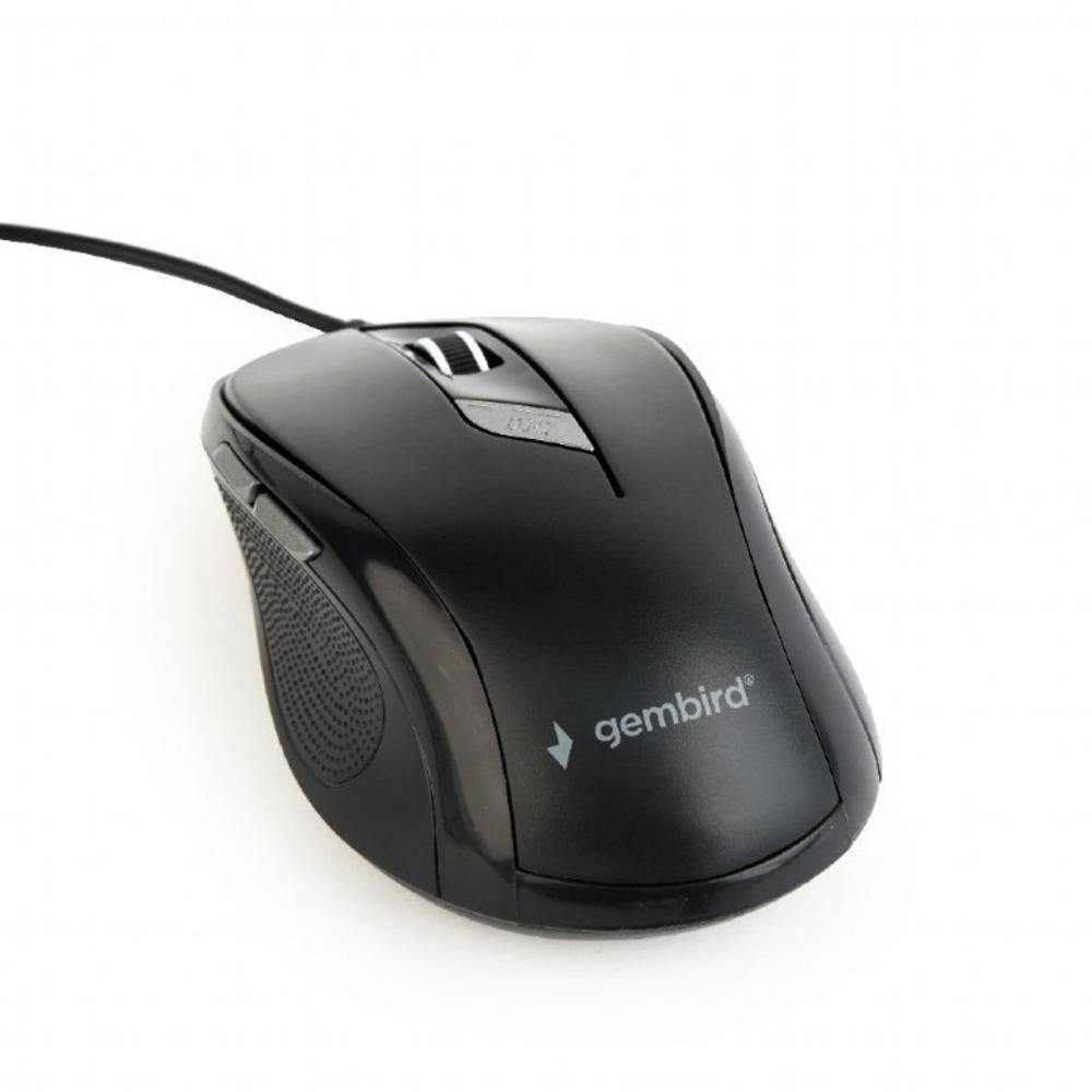 Gembird MUS-6B-01 Mouse USB Ottico Nero 6 Tasti 400 dpi, 800 dpi, 1200 dpi, 1600 dpi