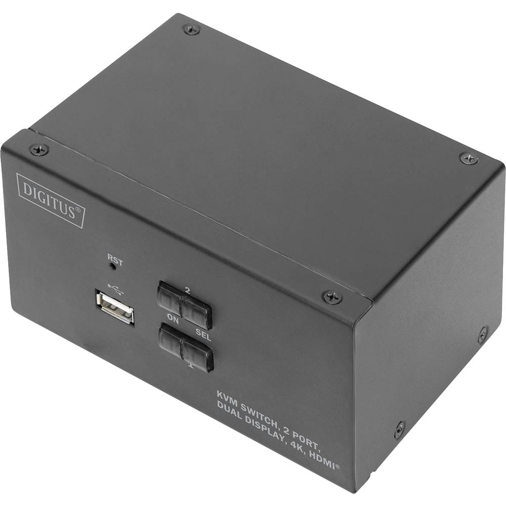 Digitus DS-12860 2+1 Porta Switch KVM HDMI Telecomando, Tastiera 3840 x 2160 Pixel