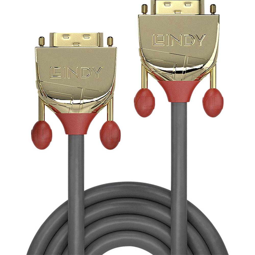 LINDY DVI Cavo Spina DVI-D 24+1pol. , Spina DVI-D 24+1pol. 5.00 m Grigio 36204 Cavo DVI