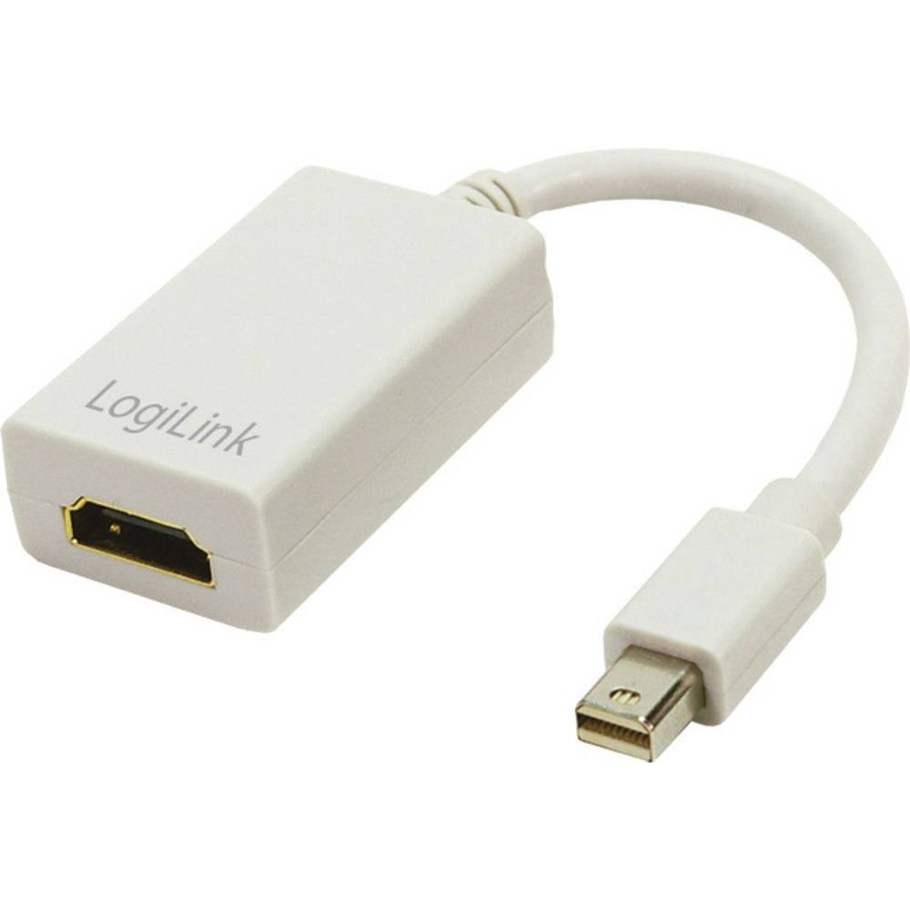 LogiLink CV0036A DisplayPort / HDMI Adattatore [1x Spina Mini DisplayPort - 1x Presa HDMI] Bianco 10.00 cm