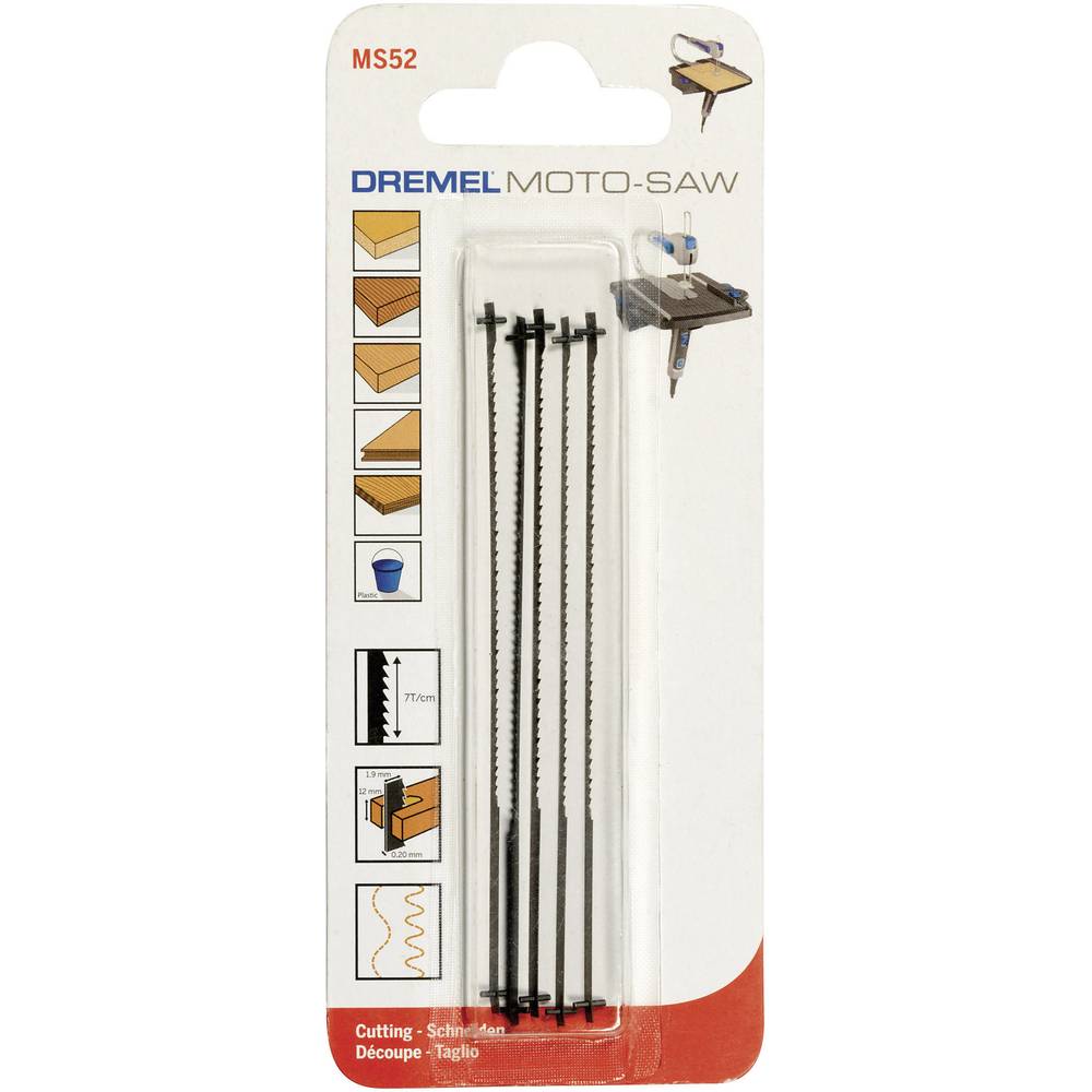 Lama per sega Lama seghettata a dentatura fine per tagliare il legno DREMEL® Moto-Saw (MS52) Dremel 2615MS52JA N/A