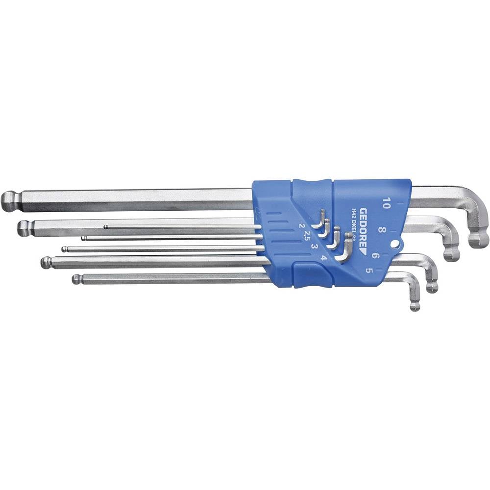 Gedore 2797186 Brugola interna Kit di chiavi a brugola 2 mm, 2.5 mm, 3 mm, 4 mm, 5 mm, 6 mm, 8 mm, 10 mm 8 parti