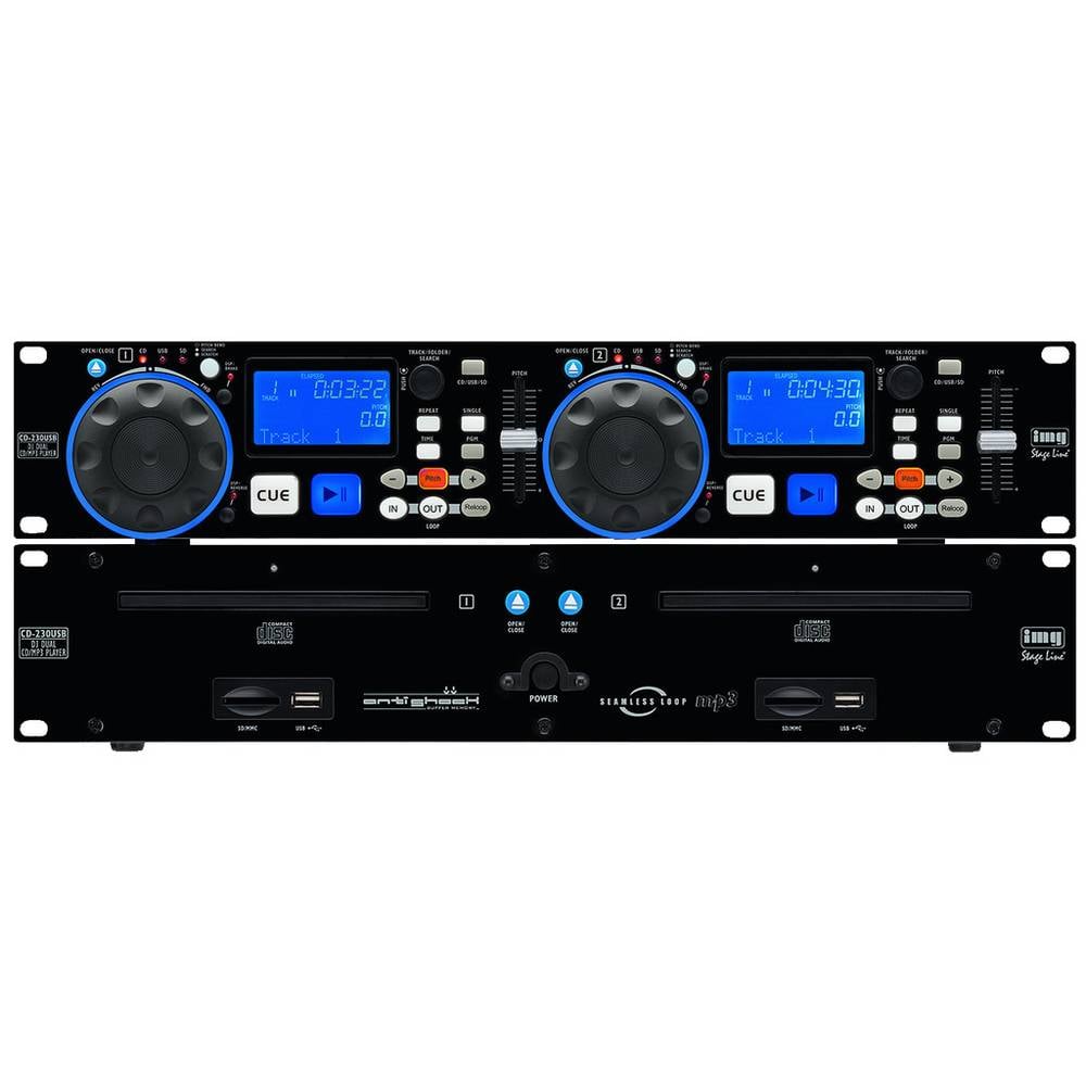 IMG Stageline CD-230USB Lettore CD doppio DJ con MP3