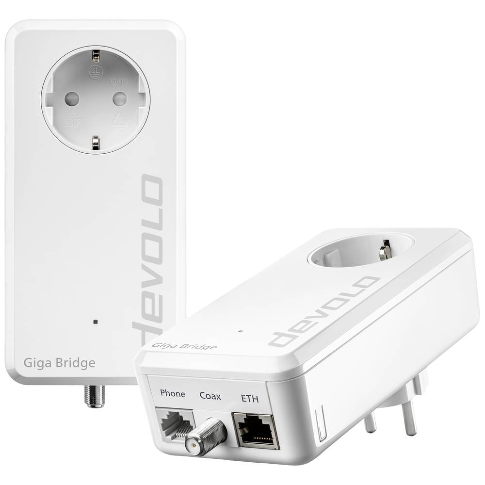 Devolo Giga Bridge Coax Adattatore di rete 8860 EU Ponte IP, Fibra di vetro;
