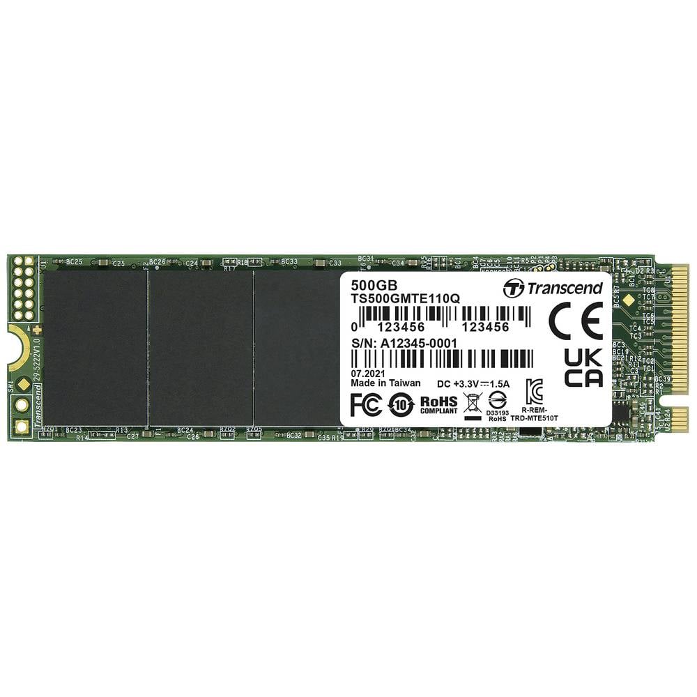 Transcend 110Q 500 GB SSD interno NVMe/PCIe M.2 PCIe NVMe 3.0 x4 Dettaglio TS500GMTE110Q