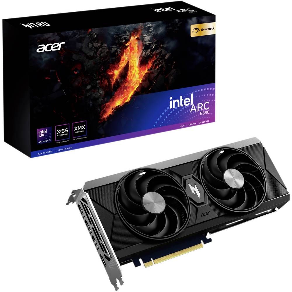 Acer Scheda grafica Intel Arc™ B580 Arc B580 12 GB RAM GDDR6 DisplayPort, HDMI ™