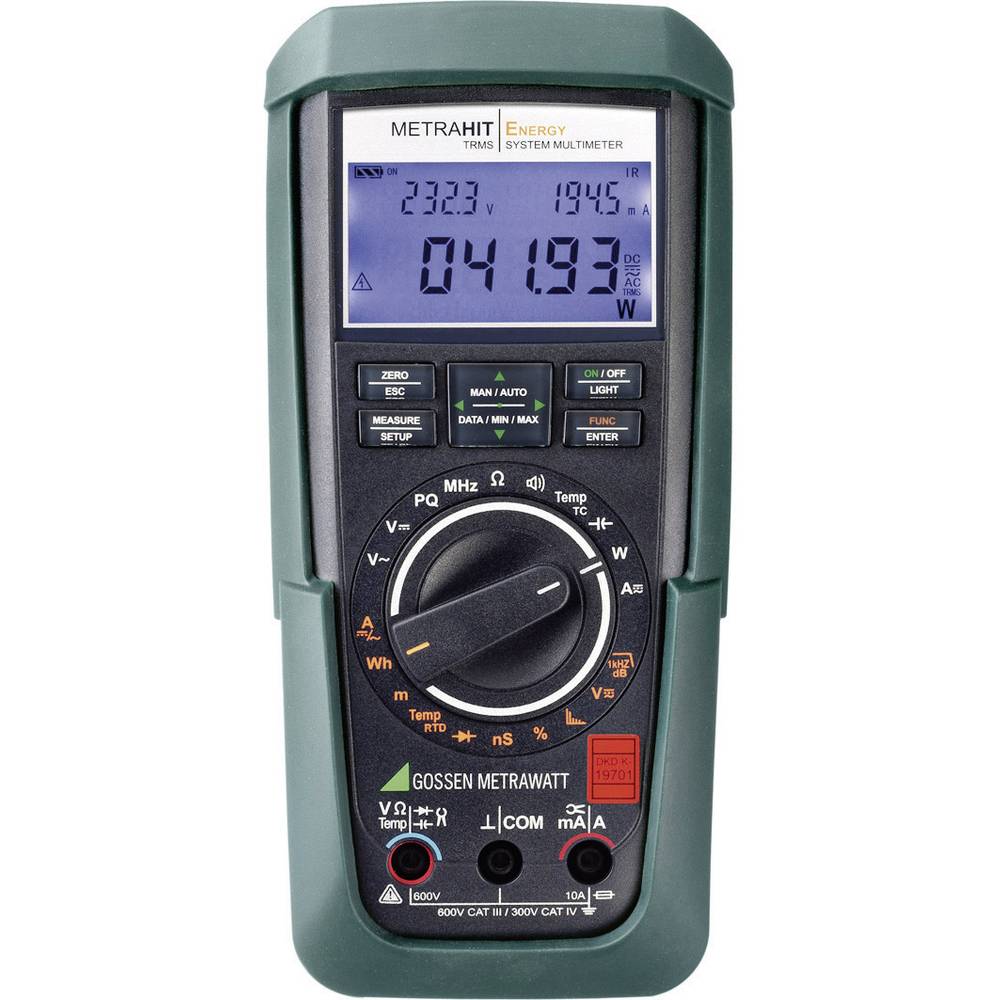 Gossen Metrawatt METRAHIT Energy Multimetro portatile Calibrato (DAkkS) digitale CAT III 600 V, CAT IV 300 V Display (Counts): 60000