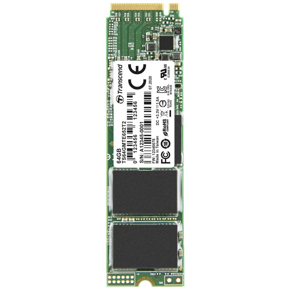 Transcend MTE652T2 64 GB SSD interno NVMe/PCIe M.2 PCIe NVMe 3.0 x4 Industrial TS64GMTE652T2