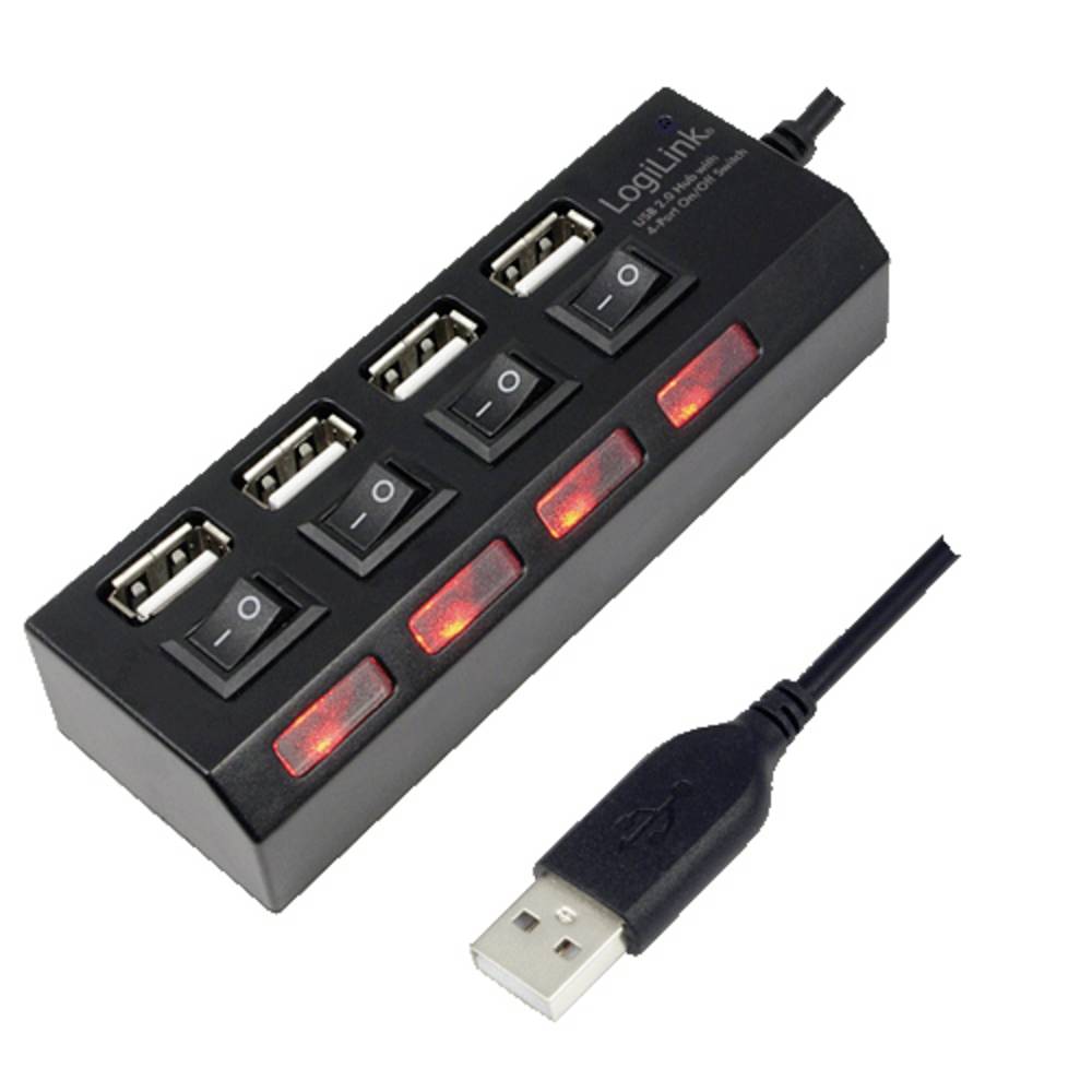 LogiLink UA0128 4 Porte Hub USB 2.0 Multicolore