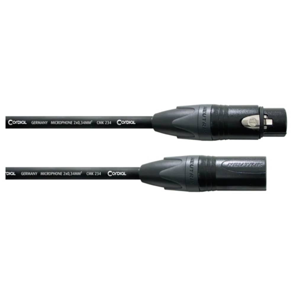 XLR Cavo di collegamento Cordial CPM 10 FM 234 [1x Presa XLR 3 poli - 1x Spina XLR 3 poli] 10 m Nero