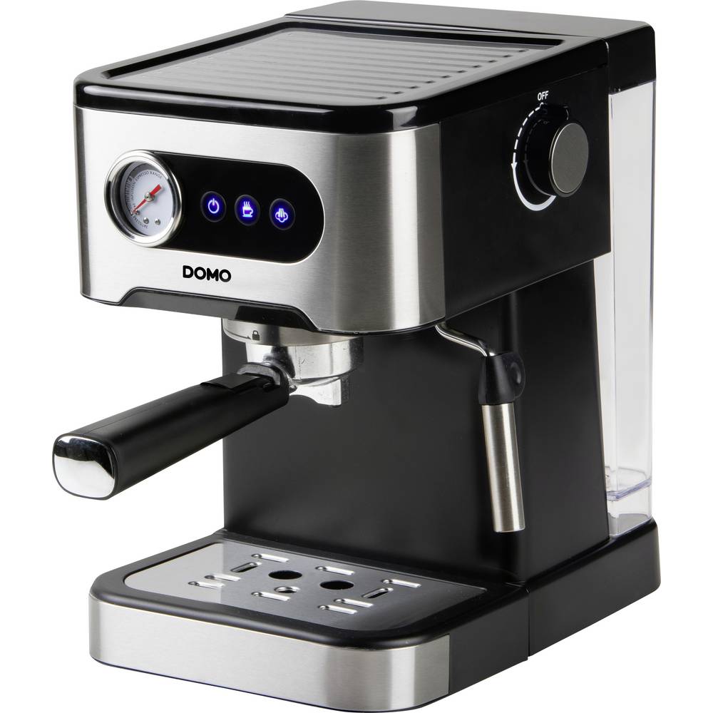 DOMO ESPRESSOMASCHINE MIT MANOMETER Macchina Espresso Nero/acciaio inox 1350 W