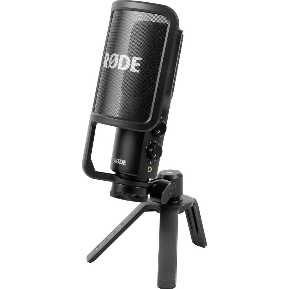 Rode NT-USB+ verticale Microfono a condensatore Tipo di trasmissione (dettaglio):USB incl. stativo, incl. cavo USB USB Nero