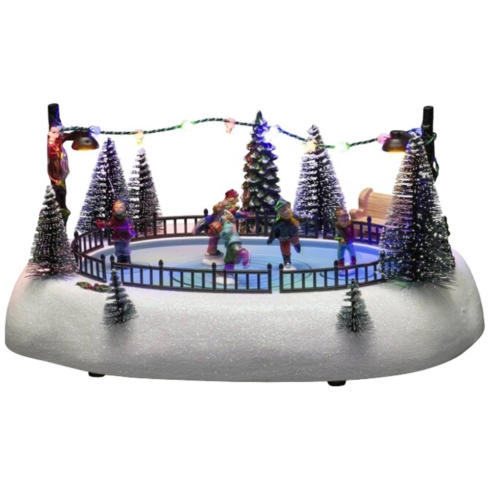 Konstsmide 4254-000 Paesaggio a LED Pista di ghiaccio con bambini Multicolore LED (monocolore) Colorato con interruttore, con musica