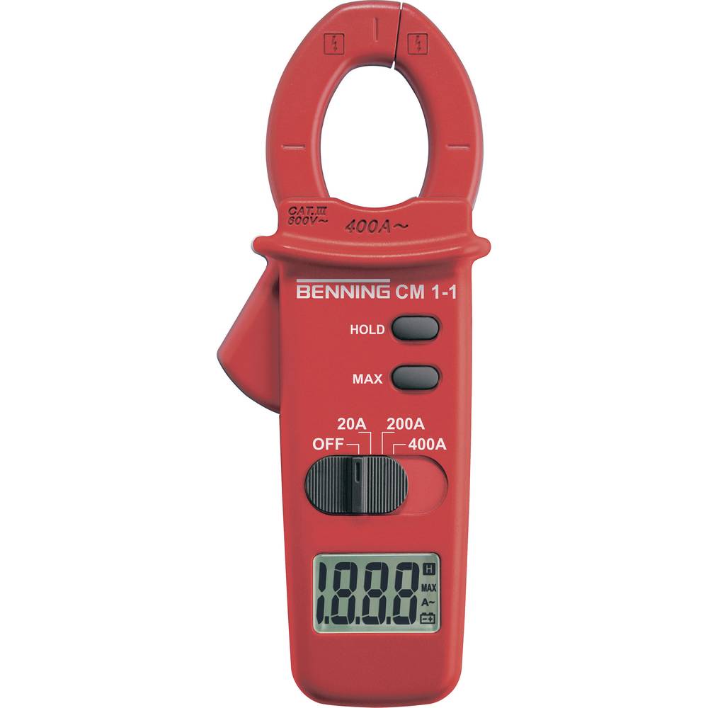 Benning CM 1-1 Pinza amperometrica digitale CAT III 600 V Display (Counts): 2000