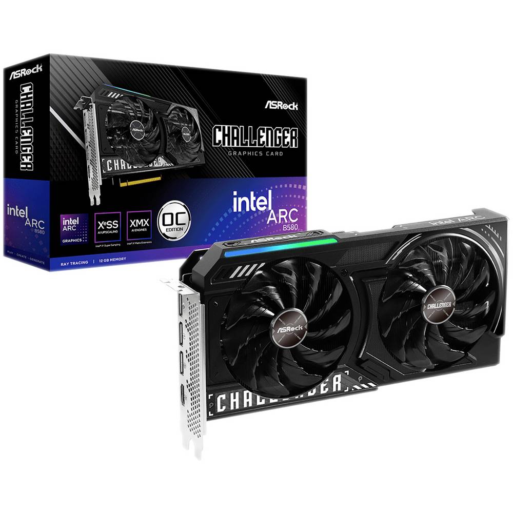 ASRock Scheda grafica Intel Arc™ B580 Arc B580 12 GB RAM GDDR6 DisplayPort, HDMI ™