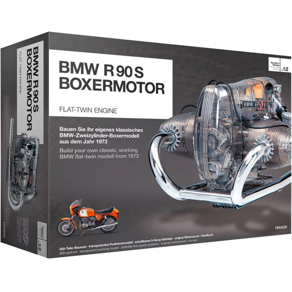 Franzis Verlag BMW R 90 S Boxermotor Motore boxer BMW R 90 S Kit da costruire da 14 anni